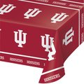 Ncaa 54" x 108" Indiana University Plastic Tablecloth PK12, 12PK 724924